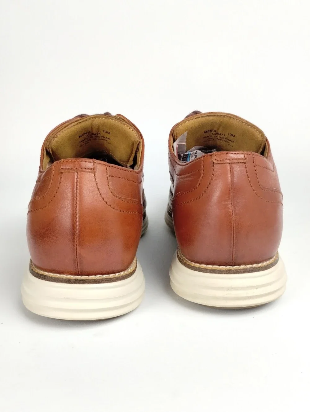Cole Haan Original Grand Wing Oxfords Woodbury Brown Leather White Outsole Sz 10